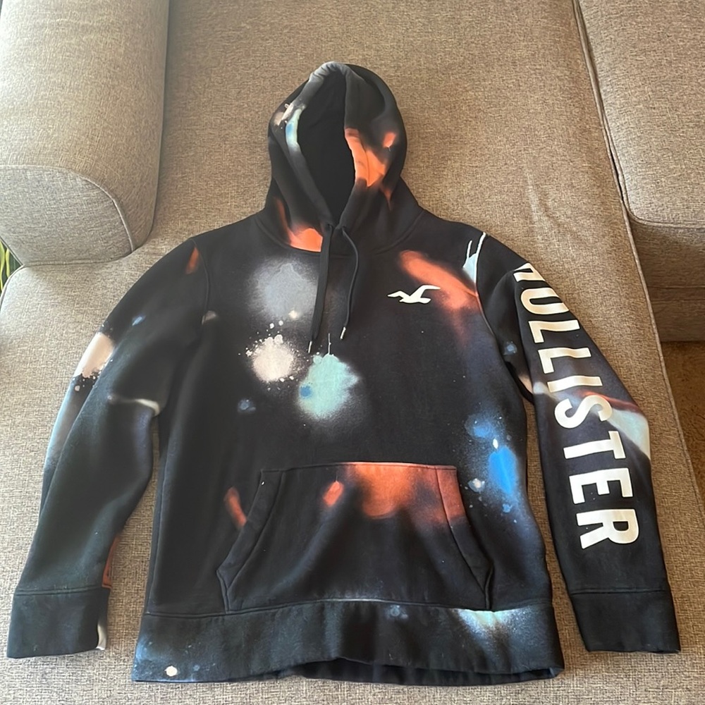 Hollister Men’s Hoodie (Spray Paint Edition), Size Small